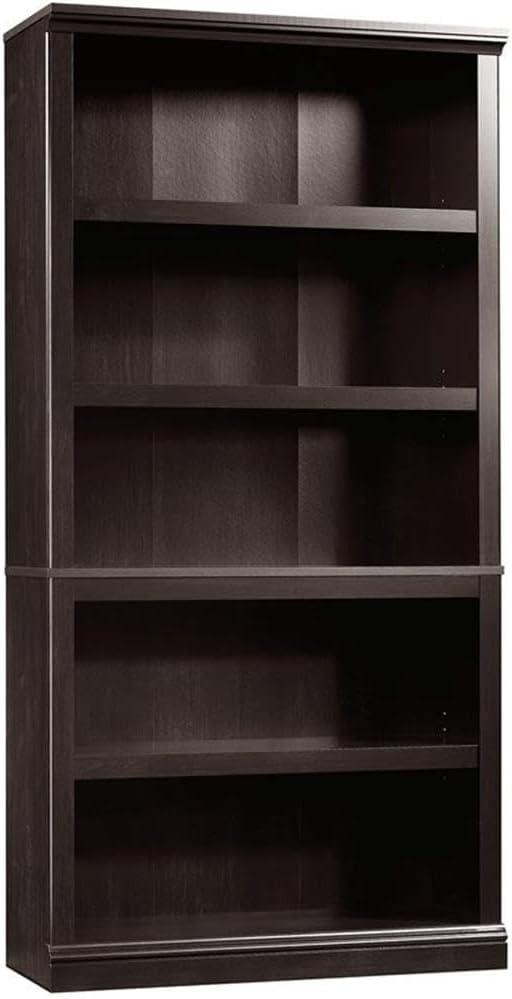 Pemberly Row Wooden 5 Shelf Wood Bookcase in Washington Cherry Finish