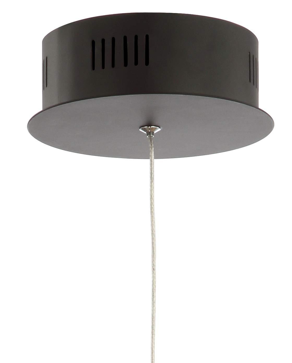 Loop 7.75" Adjustable Integrated LED Metal Ring Pendant, Black