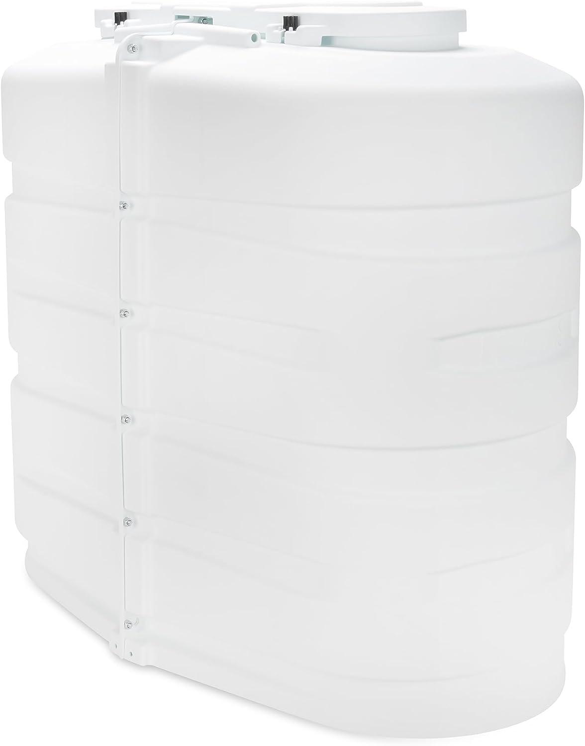 Camco Camper/RV Propane Tank Cover | Features Hinged Top Panel & Custom Molded Design | Fits (2) 30lb Tanks | Protects Propane Tanks during Travel, Camping, RV Storage and Organization | White (50515)