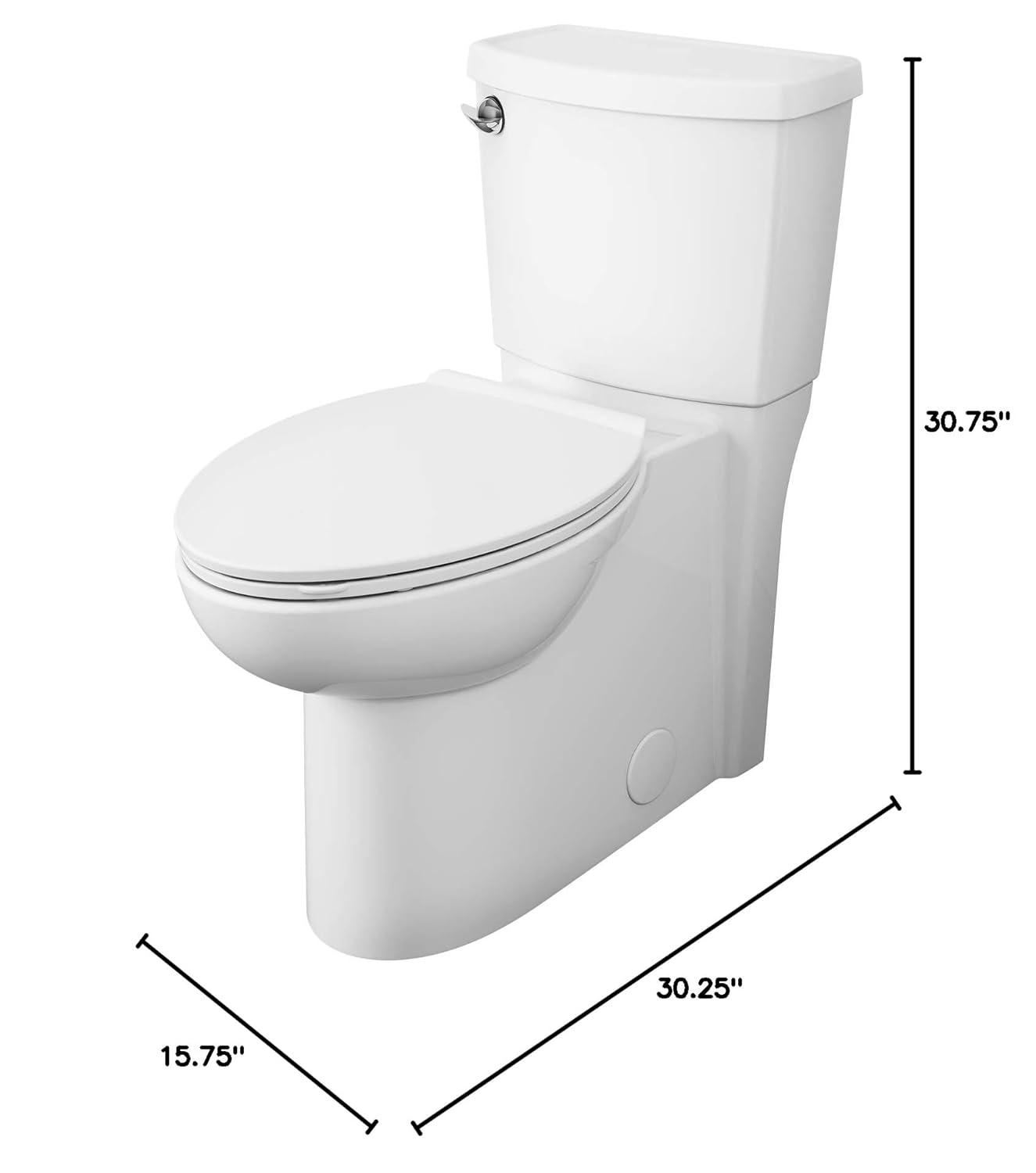American Standard Cadet 1.28 Gallons GPF Elongated Comfort Height Floor Mounted Two-Piece Toilet (Seat Included)