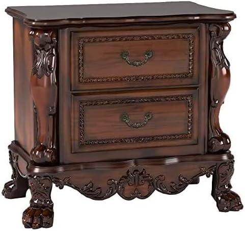 32" Cherry Oak Traditional 2-Drawer Nightstand