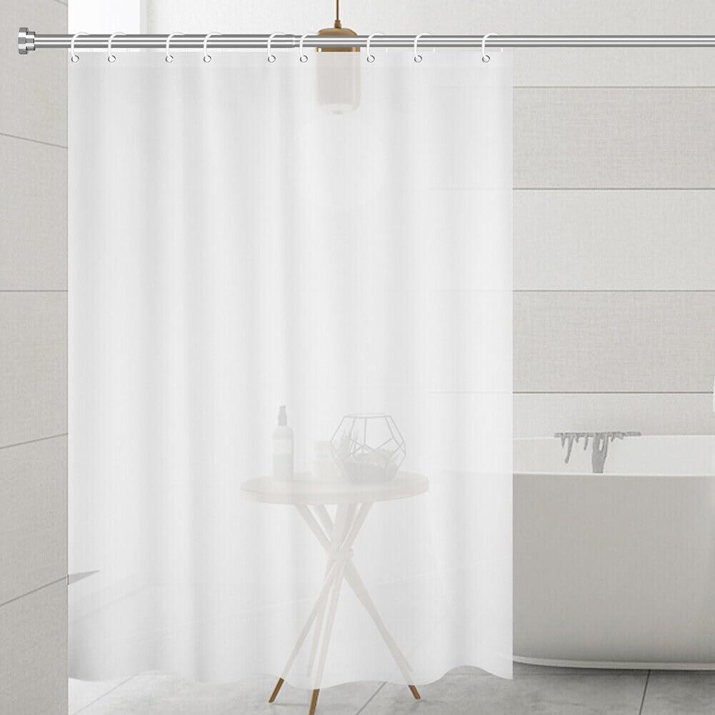 JDLiving Maxda Premium 43"- 72" Adjustable Rustproof Straight Tension Shower Curtain Rod- No Drill