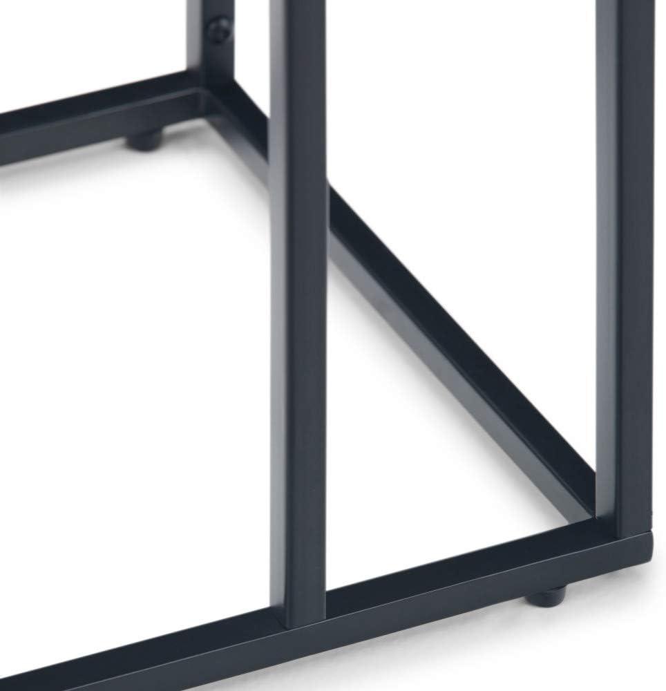 Simpli Home Garner 18"W Metal Mid-Century Modern C Side Table with Removable Tray Top