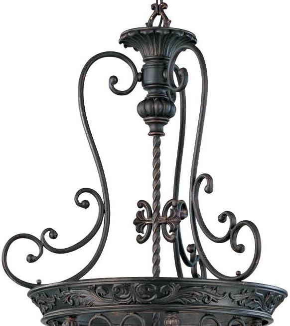 Franklin Iron Works French Scroll Rubbed Bronze Chandelier 22 1/2" Wide Rustic 9-Light Fixture for Dining Room House Kitchen Island Entryway Bedroom