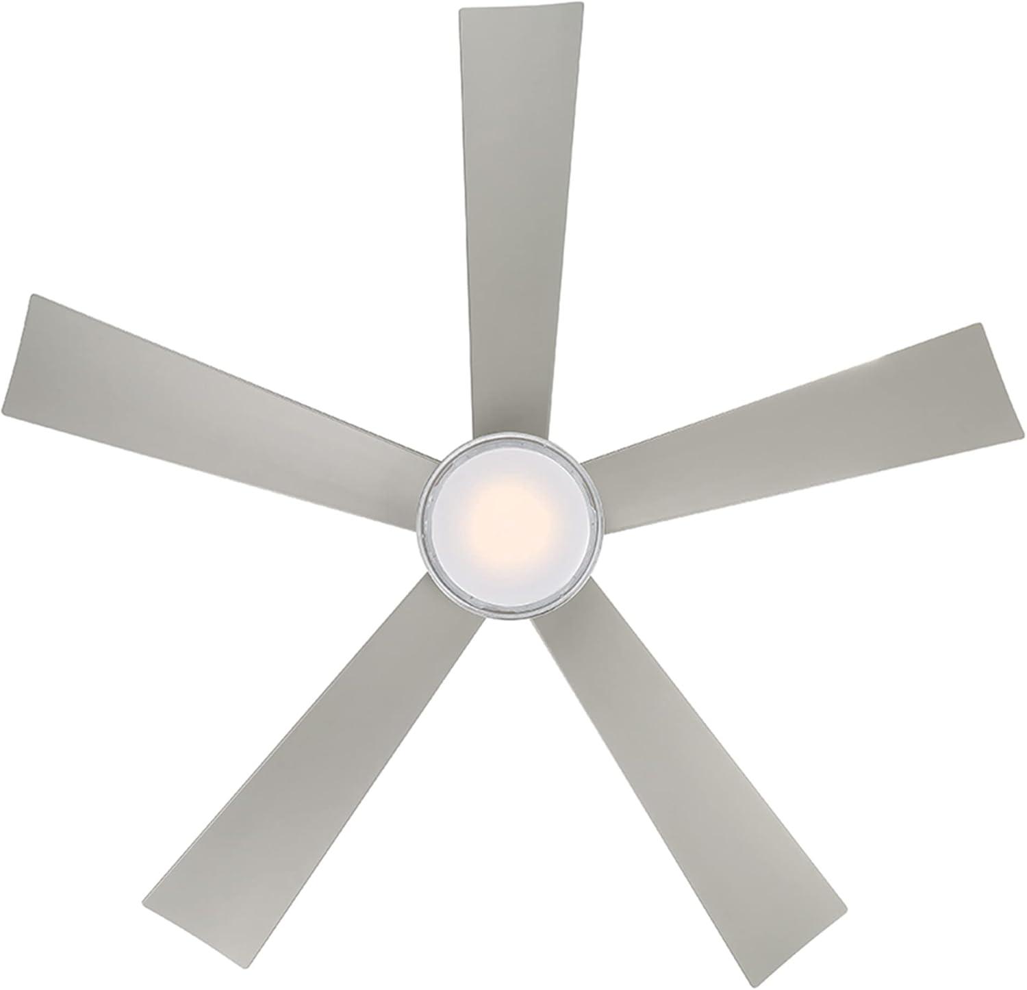 Wynd 5 - Blade Outdoor /Indoor Smart Ceiling Fan with Remote Control and LED Light Kit Included