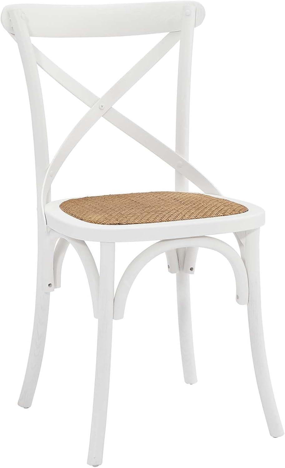 Modway Gear Dining Side Chair Set of 4 in White