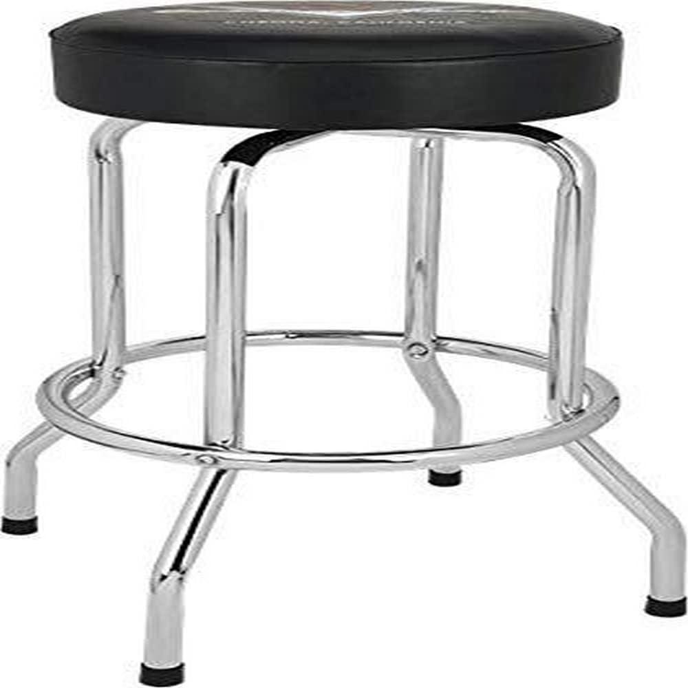 Fender 30" Black Metal Swivel Barstool with Pinstripe Detail