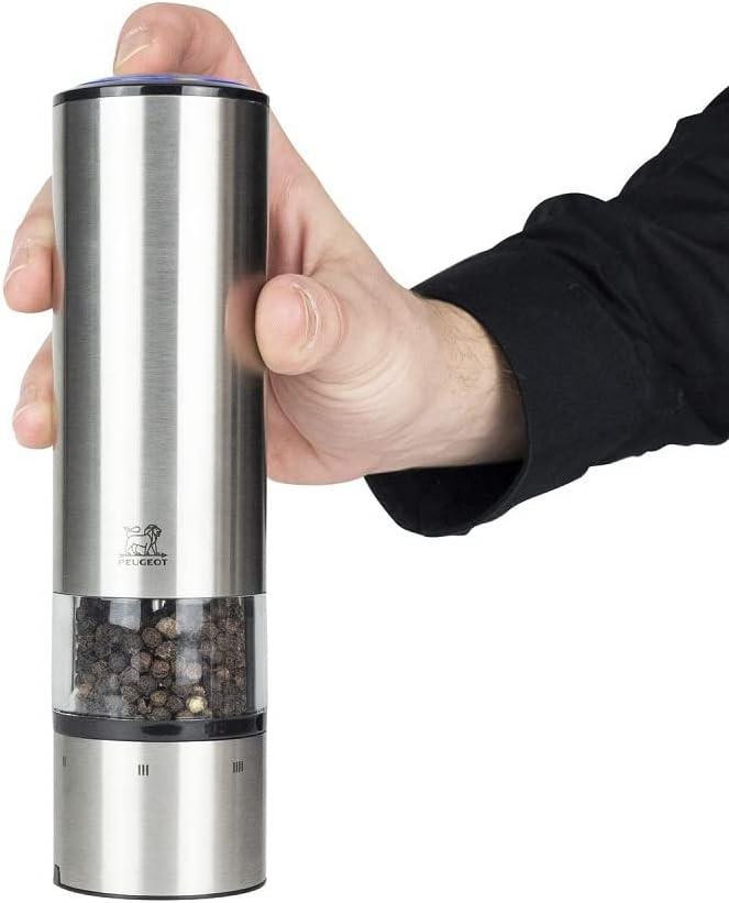 Peugeot Elis Electric U-Select 8" Pepper Mill 27162, Stainless Steel