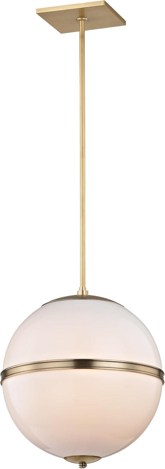 Crystorama Lighting Truax 3 - Light Pendant in  Aged Brass