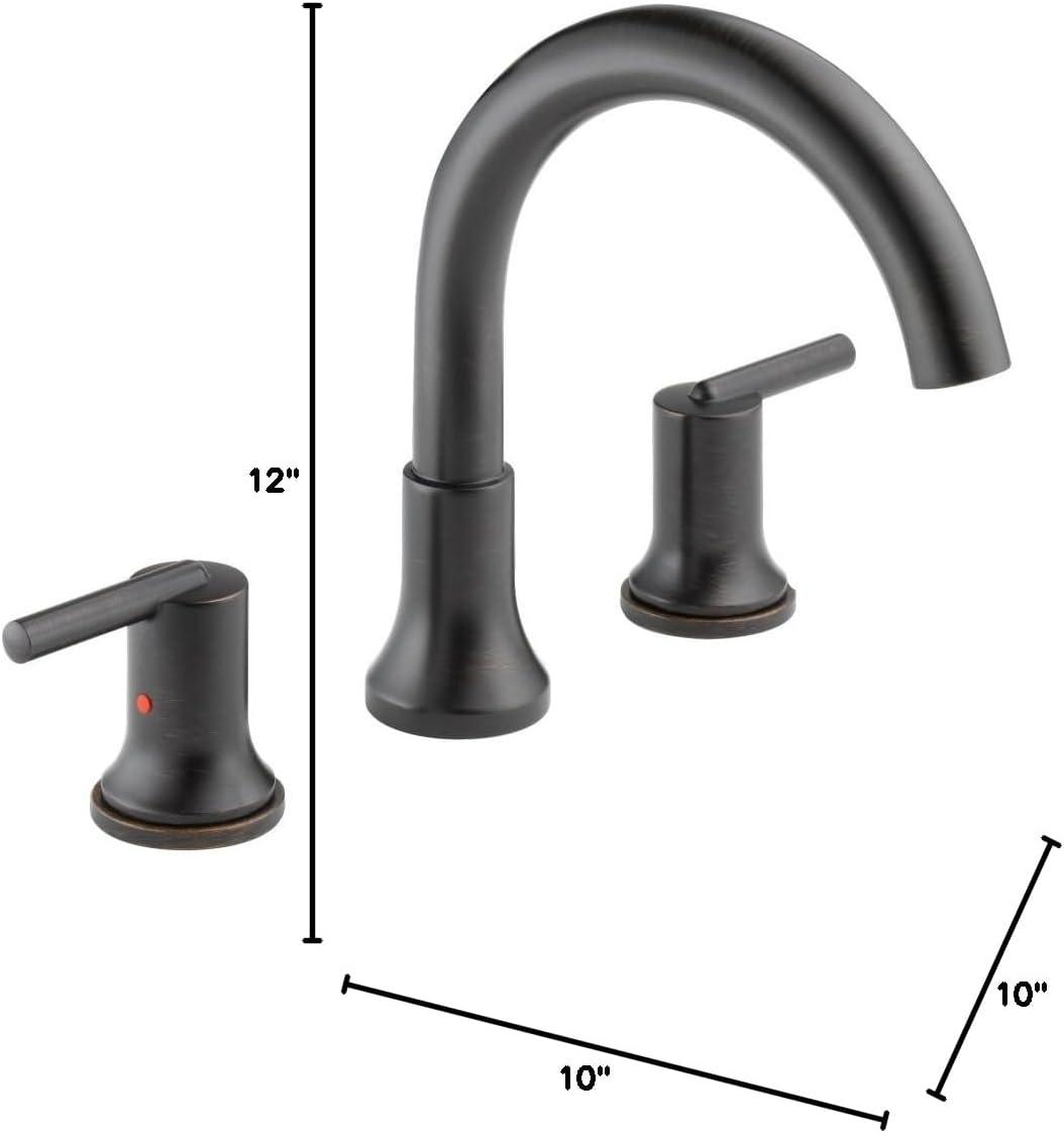 Trinsic Double Handle Deck Mounted Roman Tub Faucet