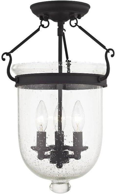 Glass Semi Flush Mount
