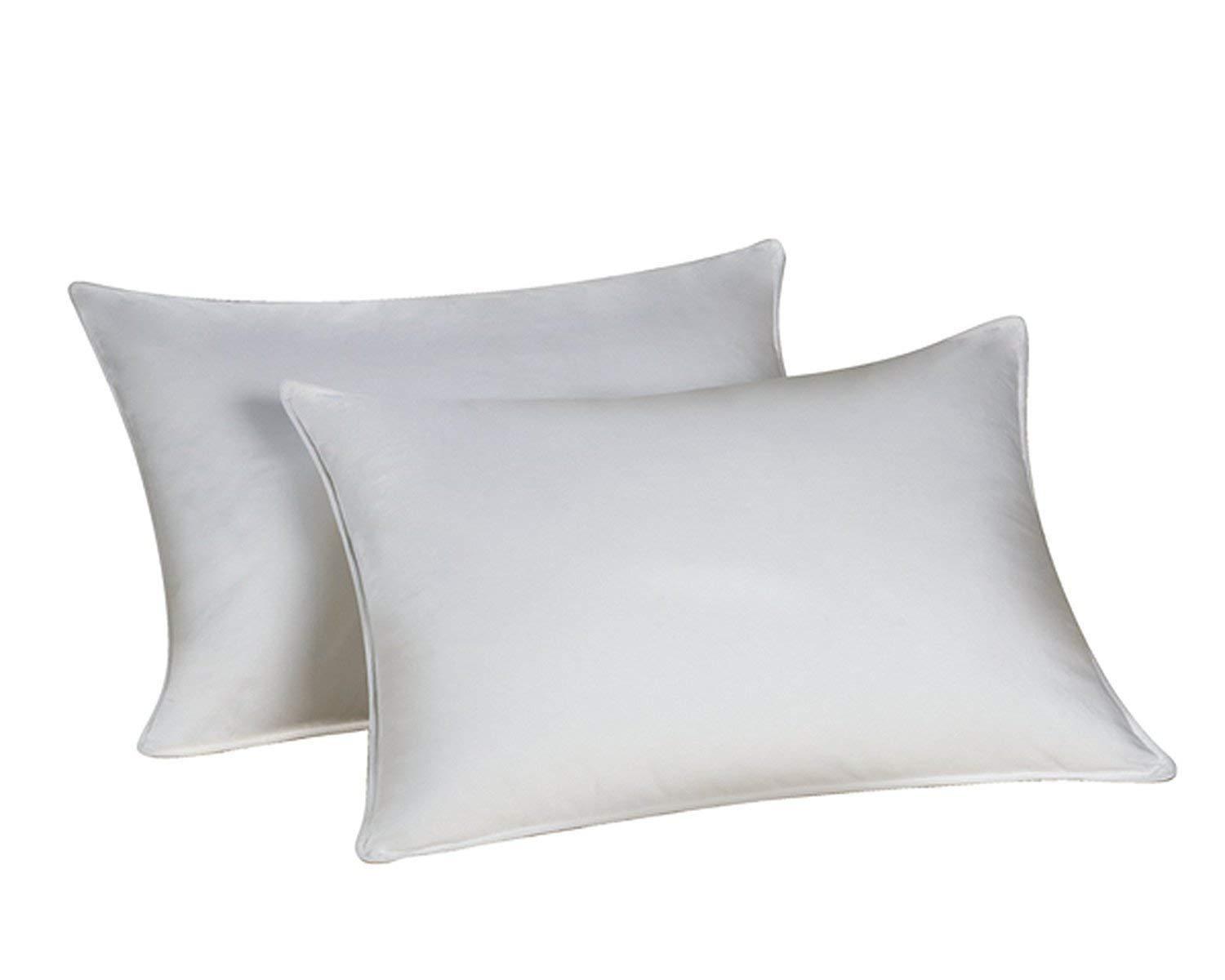 Hypoallergenic Medium Firm White Cotton Bed Pillow Set