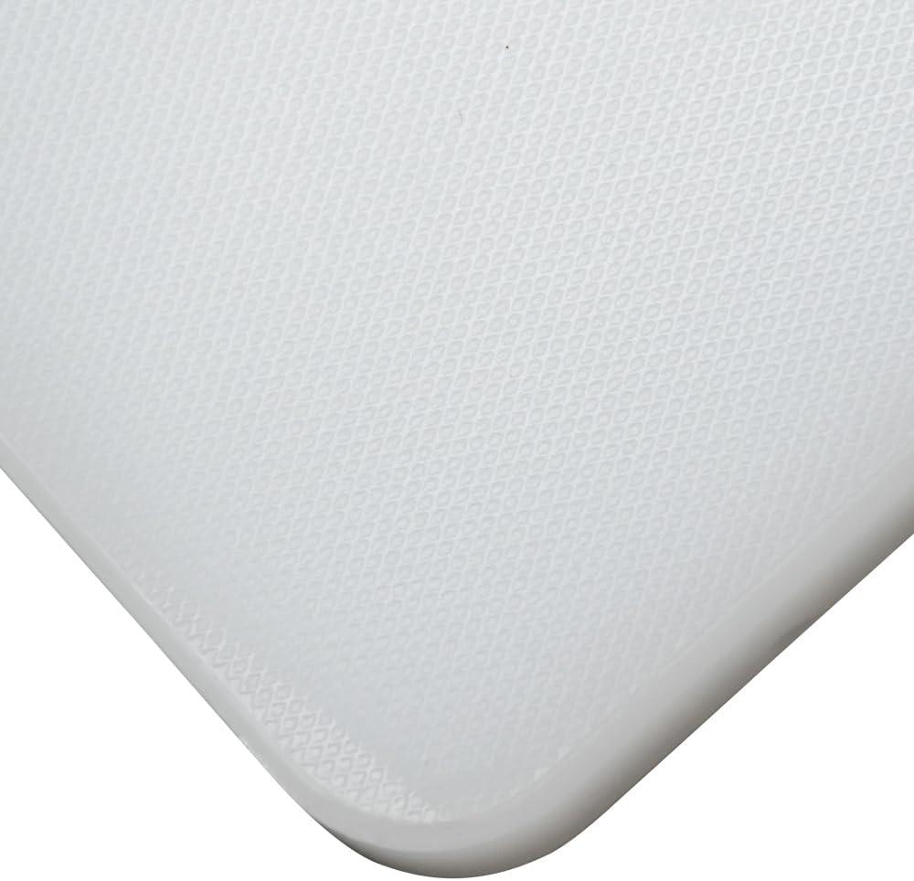 18" x 24" White Plastic Cutting Board w/ Handle, Each