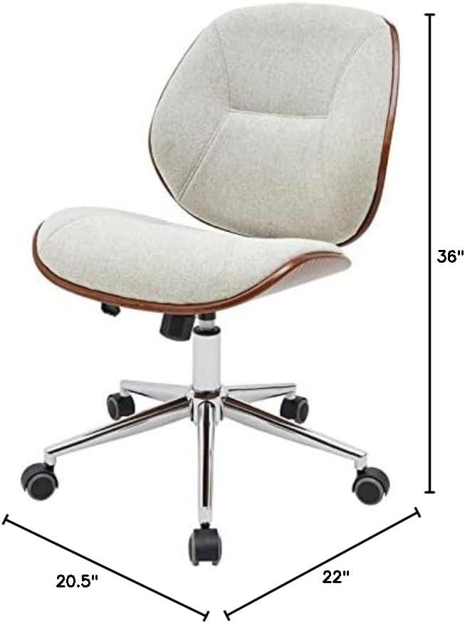 New Pacific Direct Shaun Fabric Bamboo Office Chair