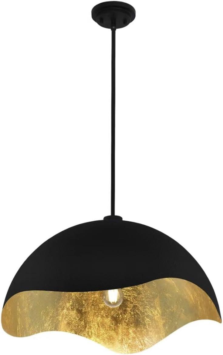 George Kovacs by Minka George Kovacs Eclos 23" Wide 1 Light Pendant In Sand Coal W/Gold Leaf Finish