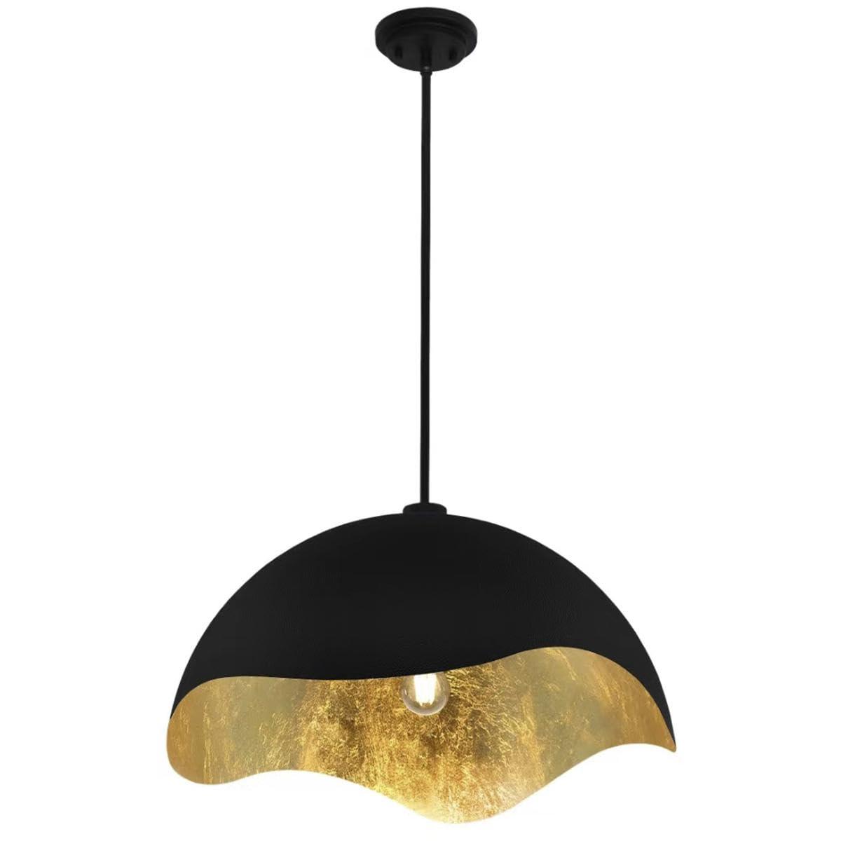 George Kovacs by Minka George Kovacs Eclos 23" Wide 1 Light Pendant In Sand Coal W/Gold Leaf Finish