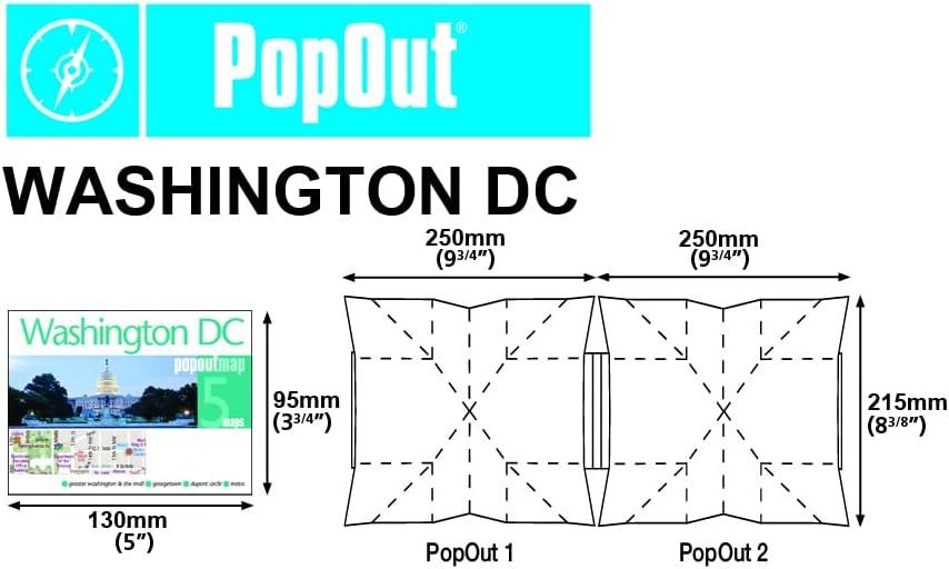Compact Washington DC PopOut Map with Detailed Coverage