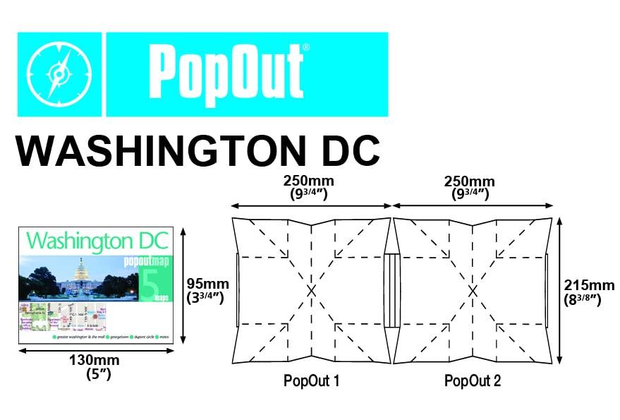 Compact Washington DC PopOut Map with Detailed Coverage