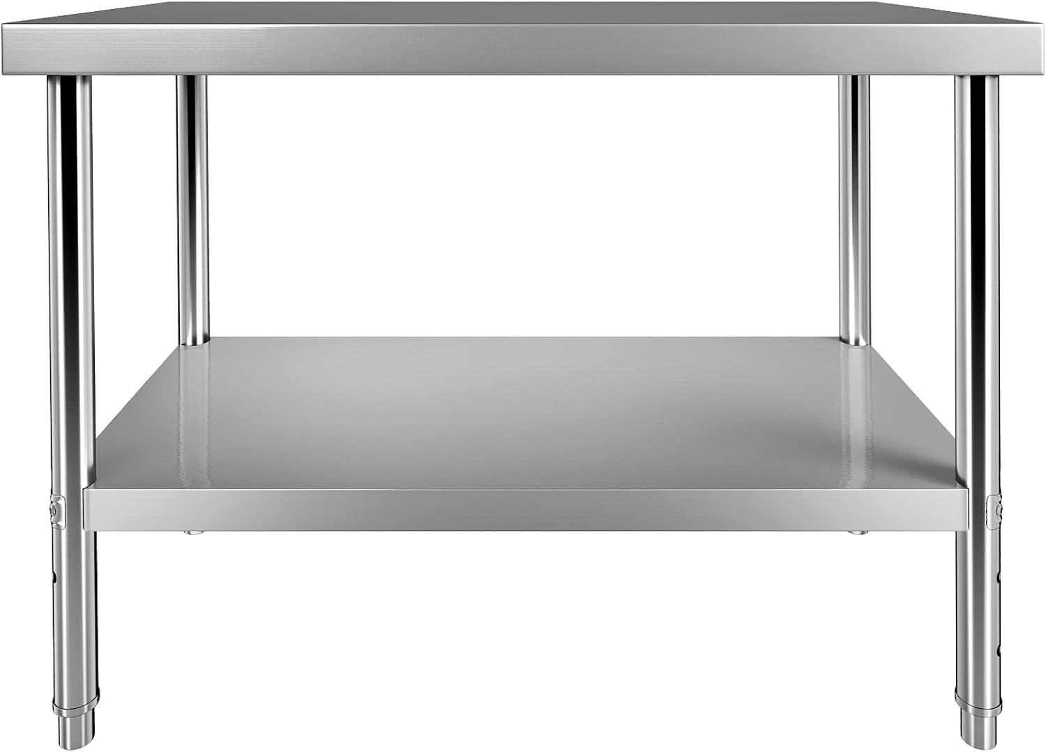 Prep & Savour Demnan Metal Top Workbench