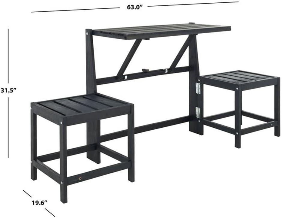 Belamy Transformer Bench - Outdoor - PAT6752 - Dark Slate Gray - Safavieh
