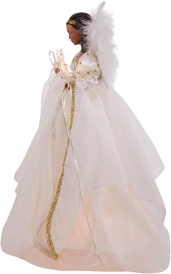 UL 10-Light Black Angel Tree Topper