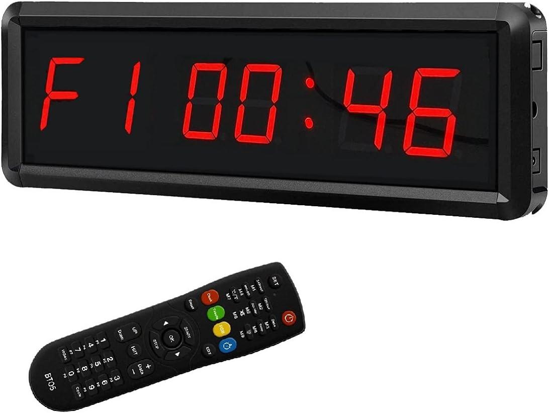 Black LED Digital Countdown Wall Clock with Remote