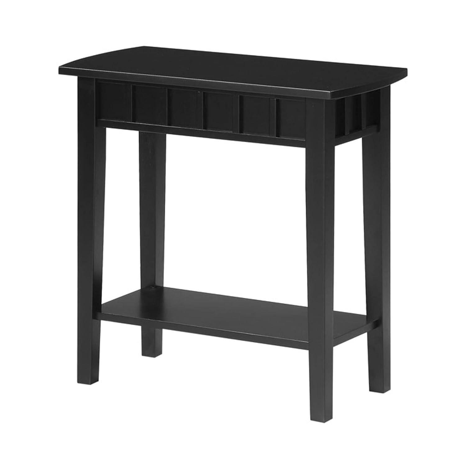 Dennis End Table with Shelf Espresso
