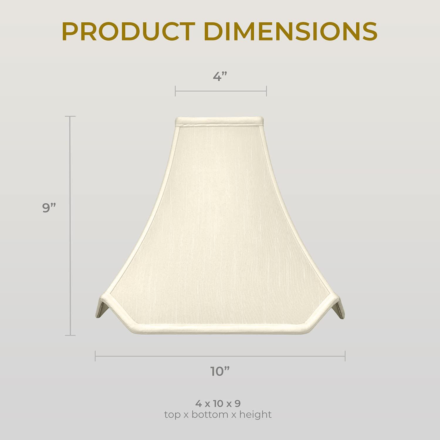 Royal Designs Pagoda Basic Lamp Shade, Eggshell, 4 x 10 x 9