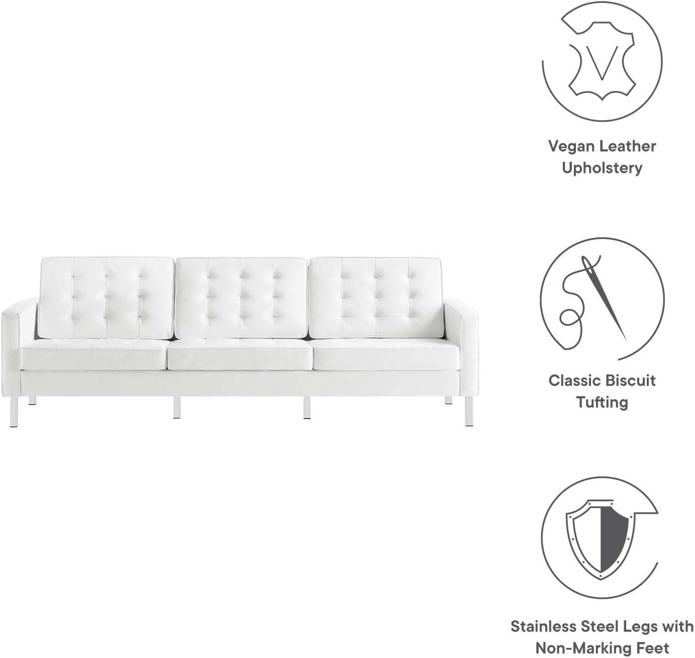 Modway Loft Tufted Vegan Leather Sofa by Modway