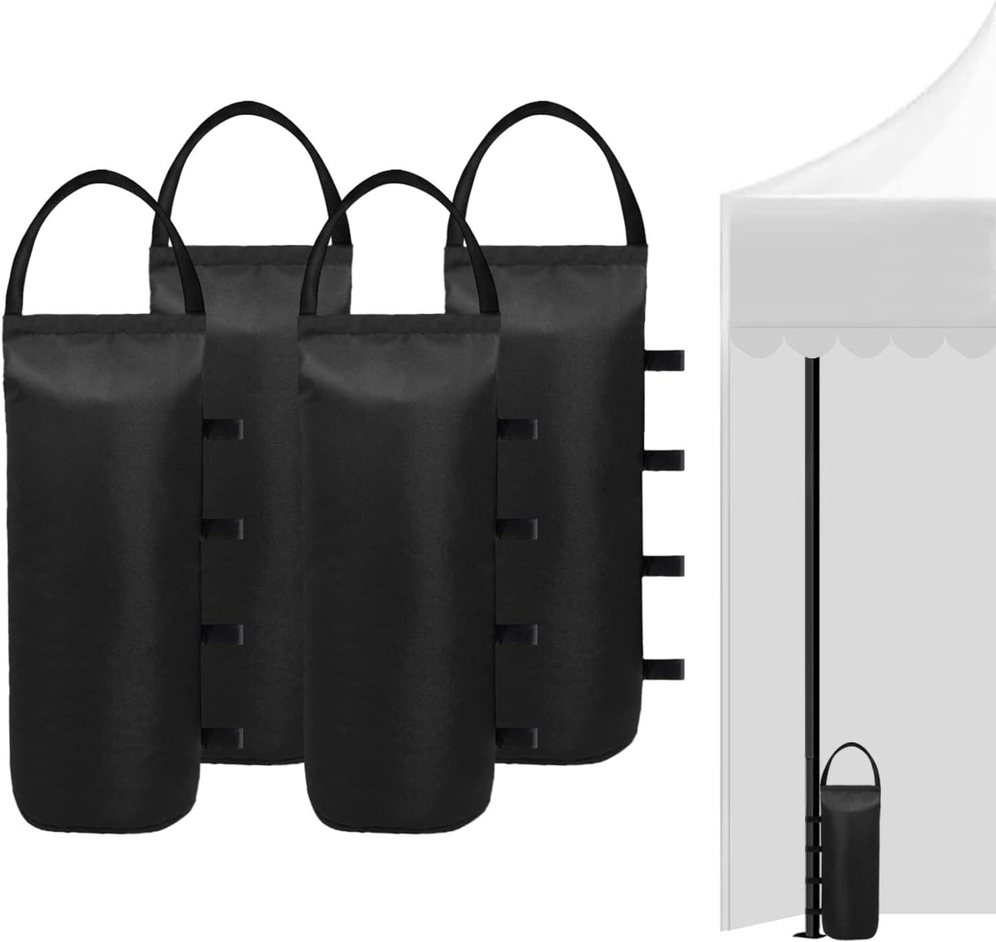 Black Polyester Canopy Weight Bags with Velcro Straps