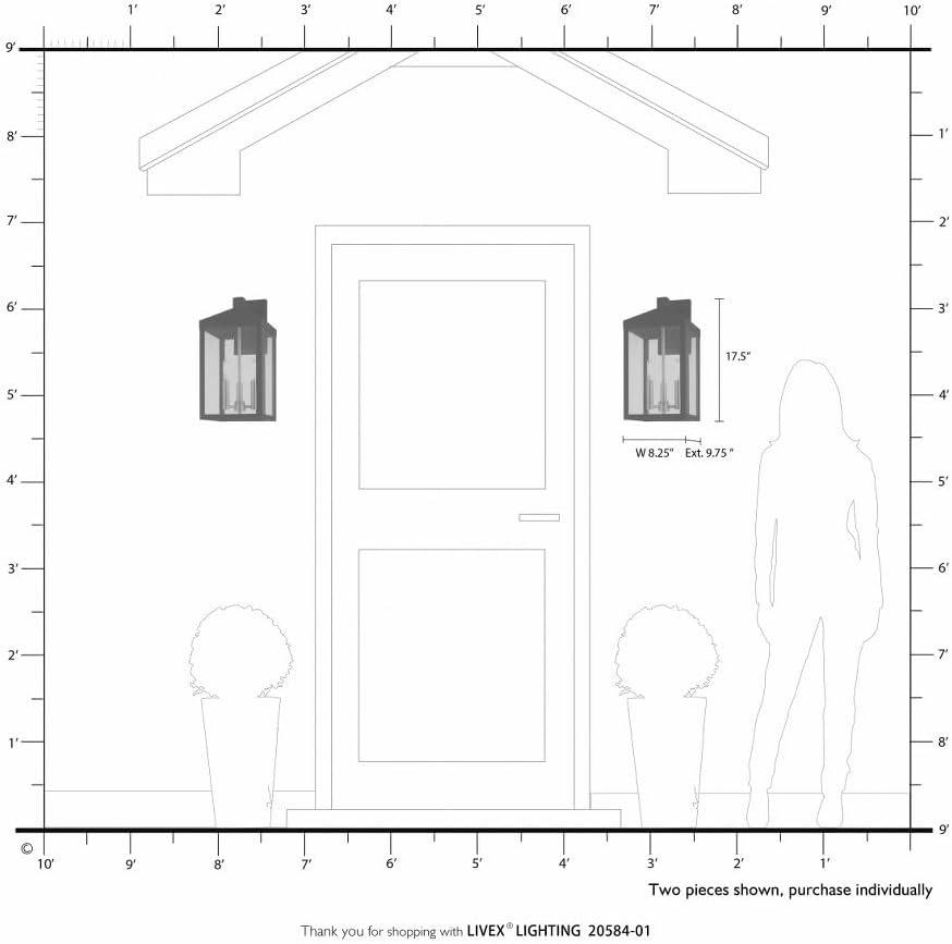 Livex Lighting Nyack 3 Light Outdoor Wall Lantern