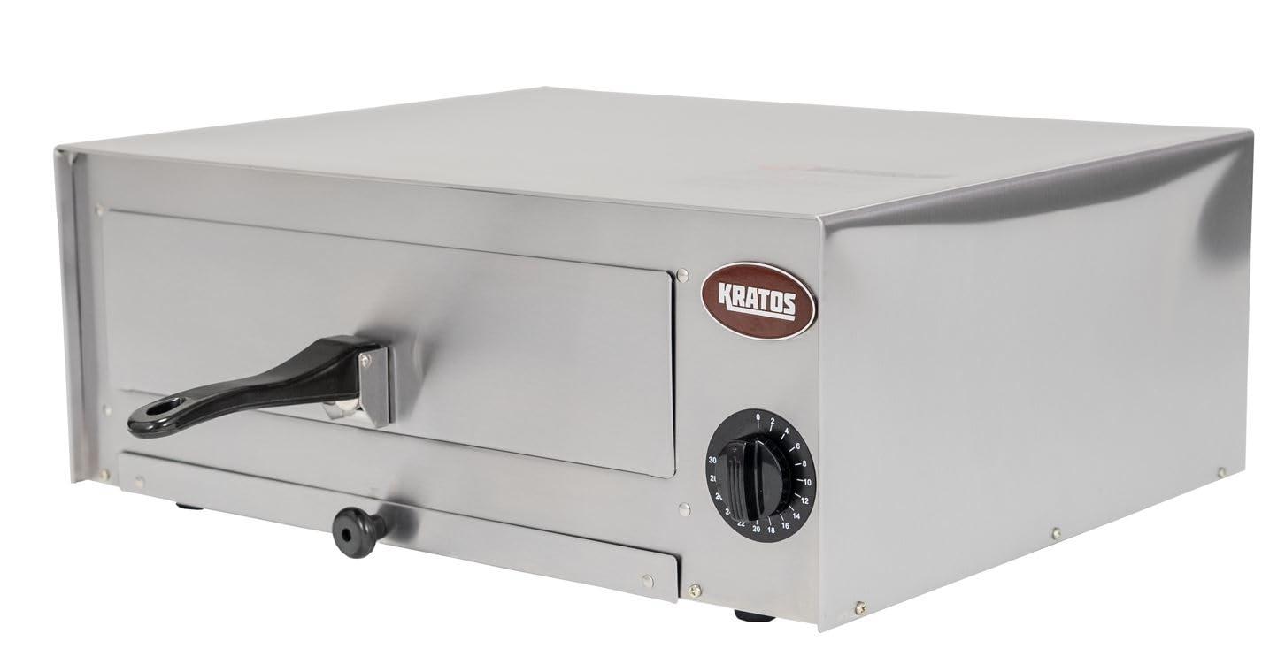 Kratos 29M-004 Countertop Electric Pizza Oven, 120V, 1450 Watts, Stainless Steel Pizza Oven Cooks Pizzas up to 12" in Diameter