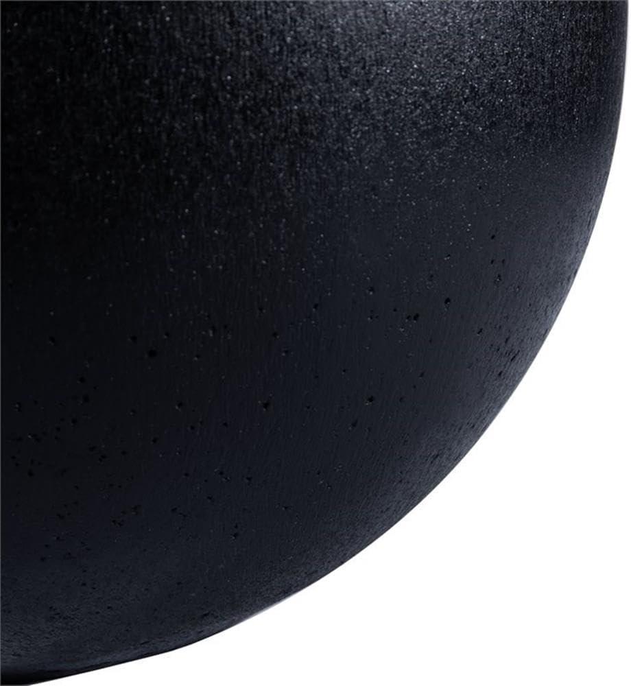 SAFAVIEH Gerand Concrete Modern Solid Round Patio Planter, Black