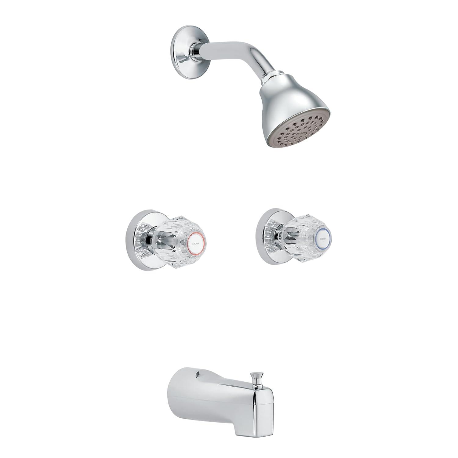 Chateau Tub and Shower Faucet with Knob Handles