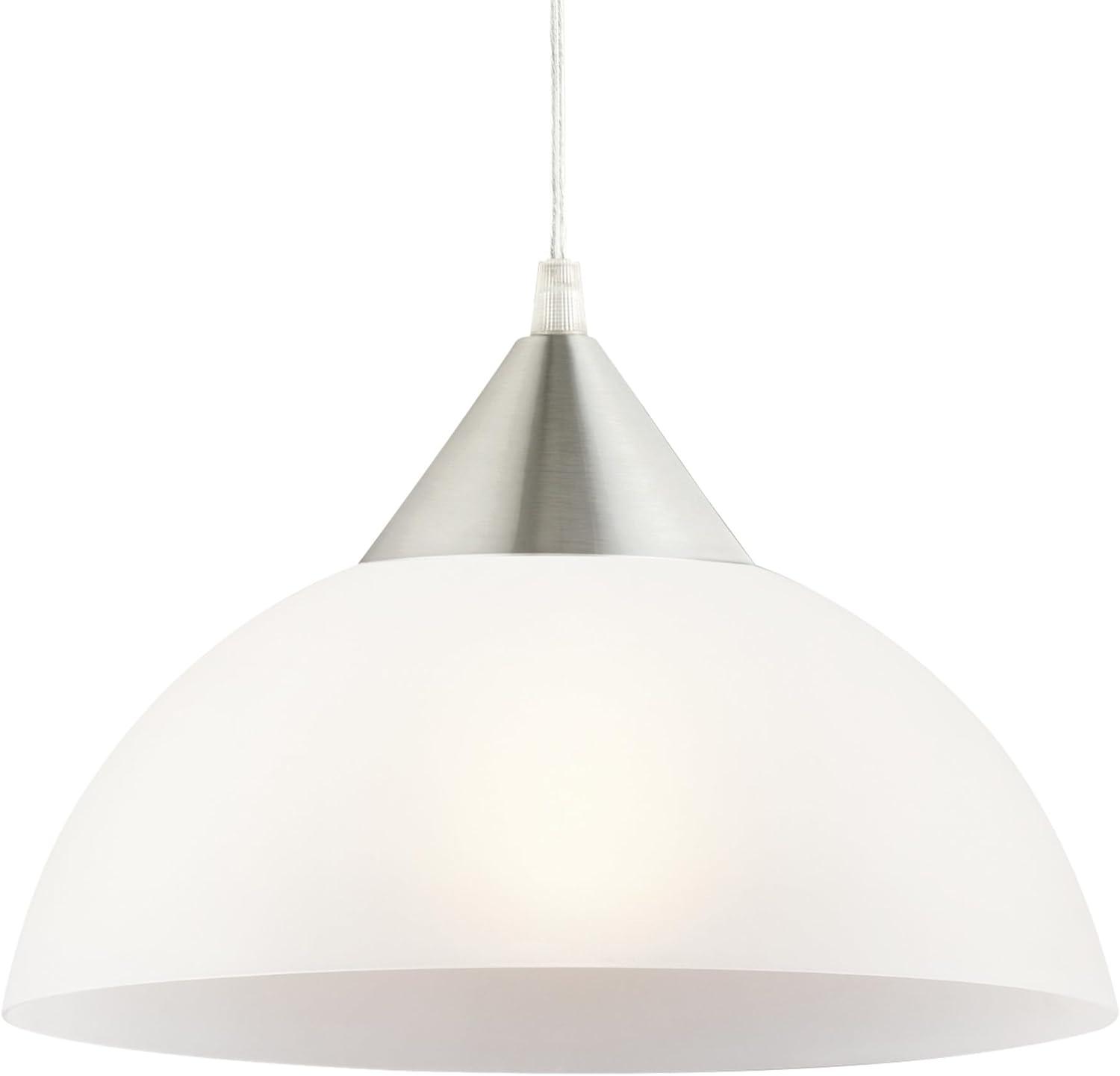 Amaris 1-Light White Plug-in Pendant Light