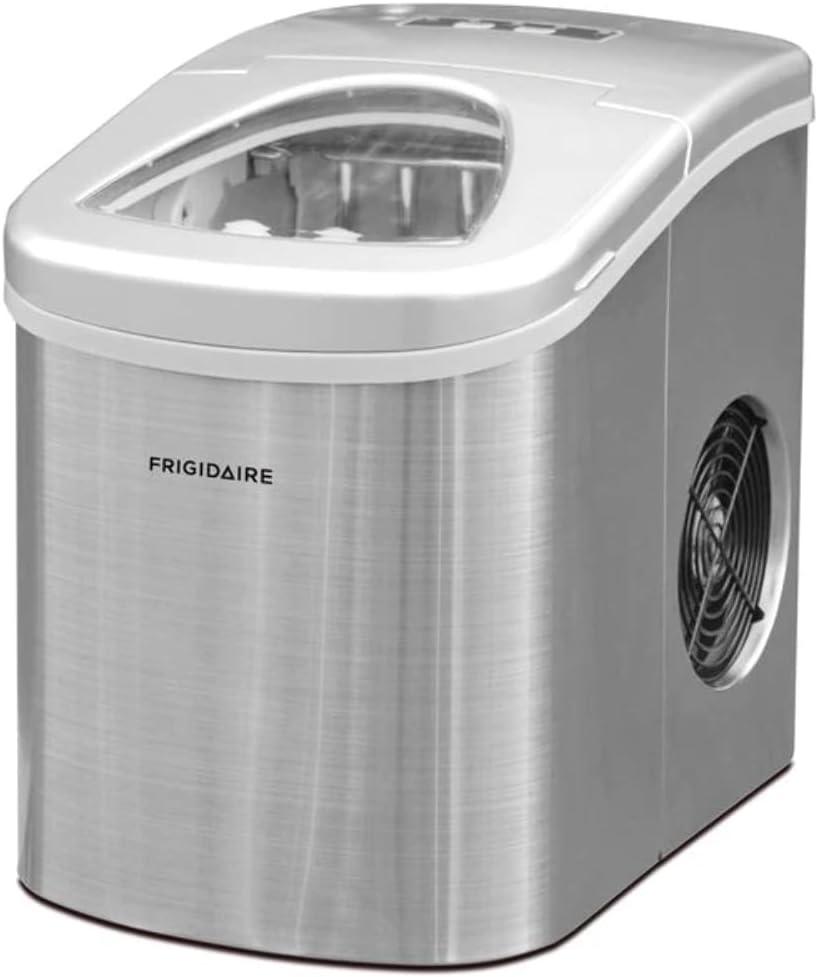 Stainless Steel Portable Countertop Ice Maker with Emblem