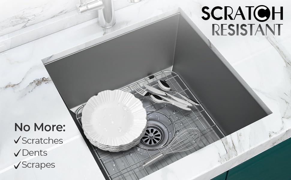 24" x 12" Sink Protector for Kitchen Sink - Stainless Steel Kitchen Sink Rack for Bottom for Sink - Sink Mat - Sink Drying Rack - Kitchen sink protector - Farm Sink Rack for Bottom of Sink