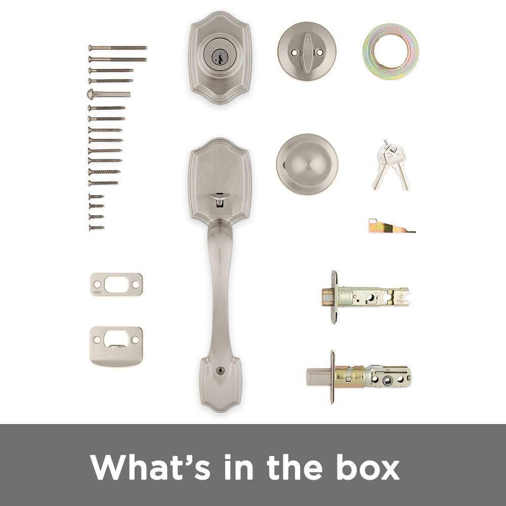 Handleset with Deadbolt and Door Two Piece and Rosette