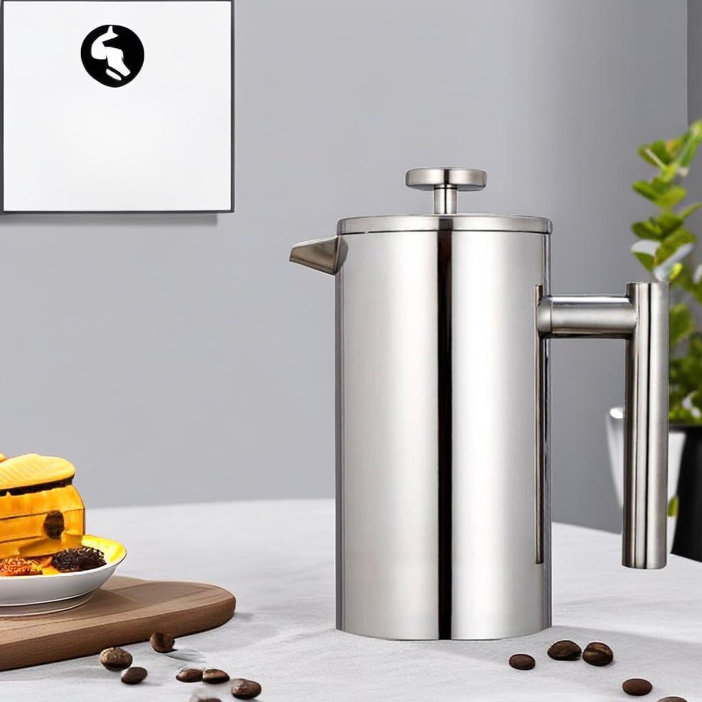 Stainless Steel Double-Wall Insulated French Press Coffee Maker