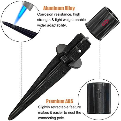 8 Pack Metal Stake Solar Lights Replacement Spike - Outdoor Ground Stakes for Garden Lights Landscape Yard Pathway Patio Lamps Pole, 0.78 * 5.3 inch