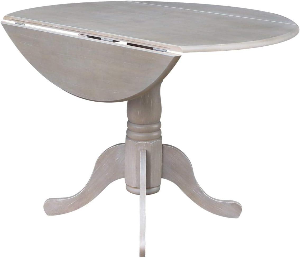 42" Mason Round Dual Drop Leaf Dining Table - International Concepts