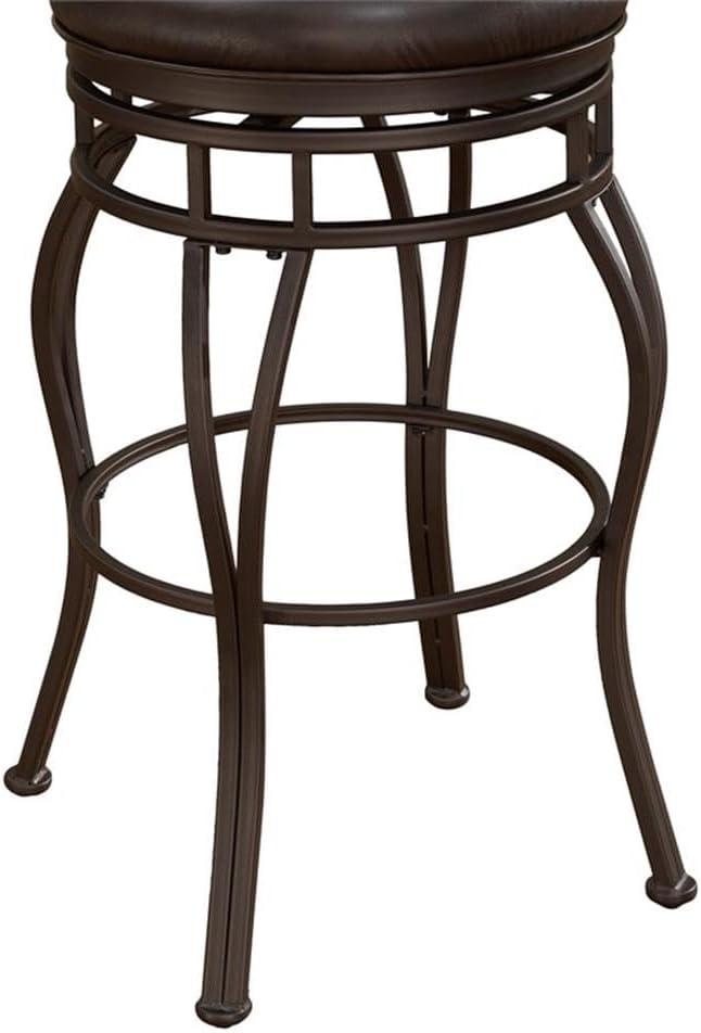 American Woodcrafters Villa 26 in. Faux Leather Backless Counter Stool