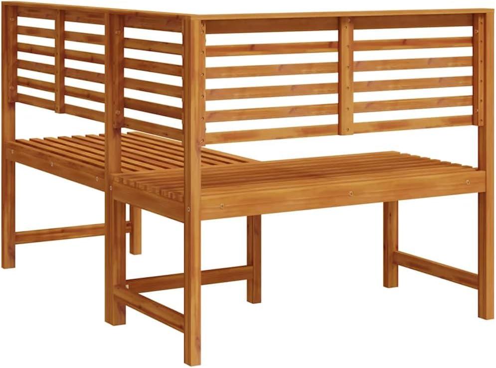 vidaXL Patio Corner Bench 55.1Inch Solid Acacia Wood