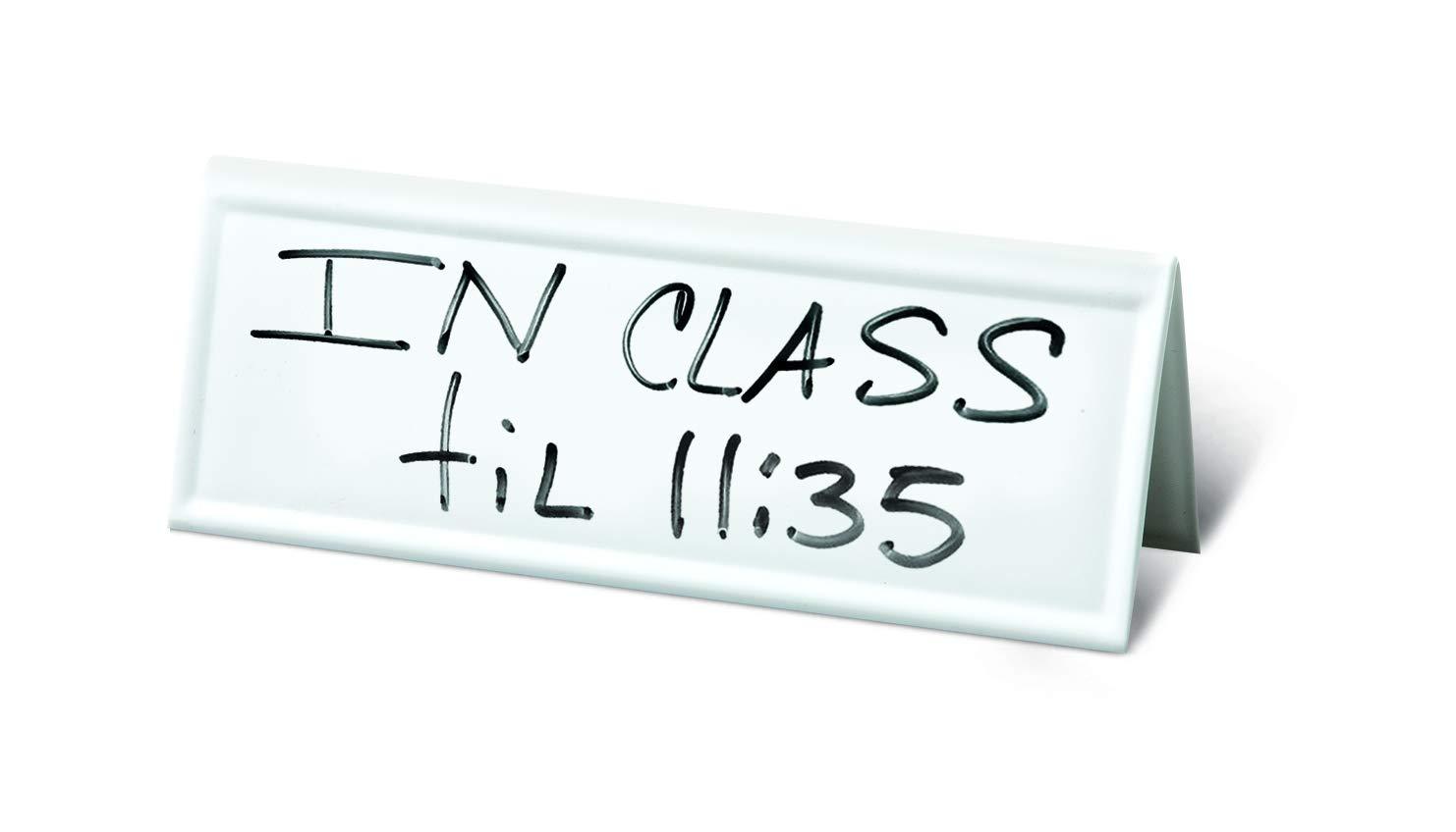 Trainers Warehouse Reusable Dry-Erase Name Tents Whiteboard, 12 Set