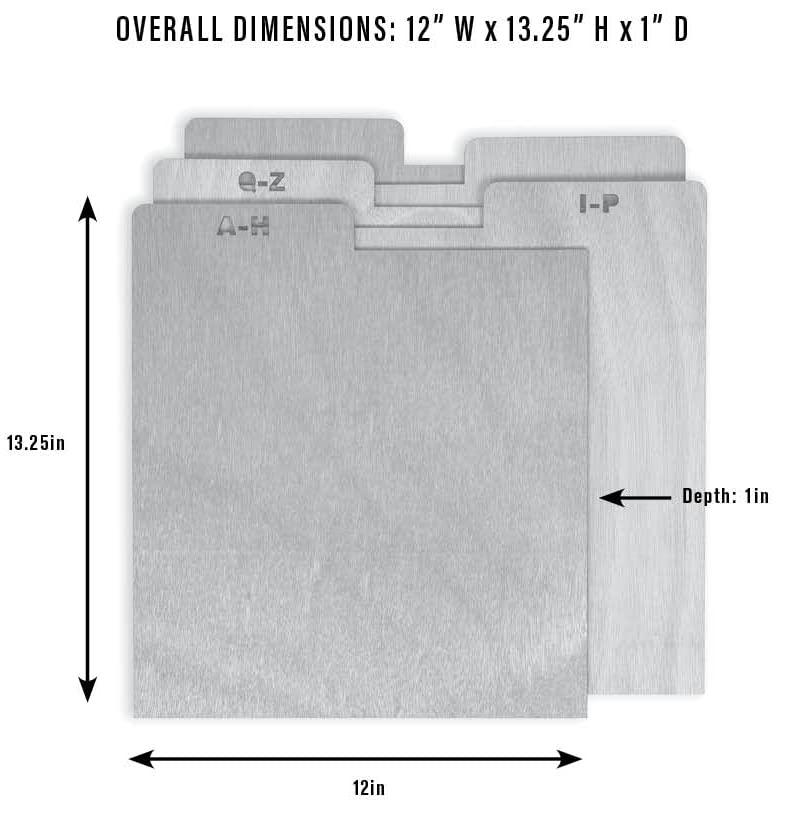 A-Z Vinyl Record Crate Divider Set