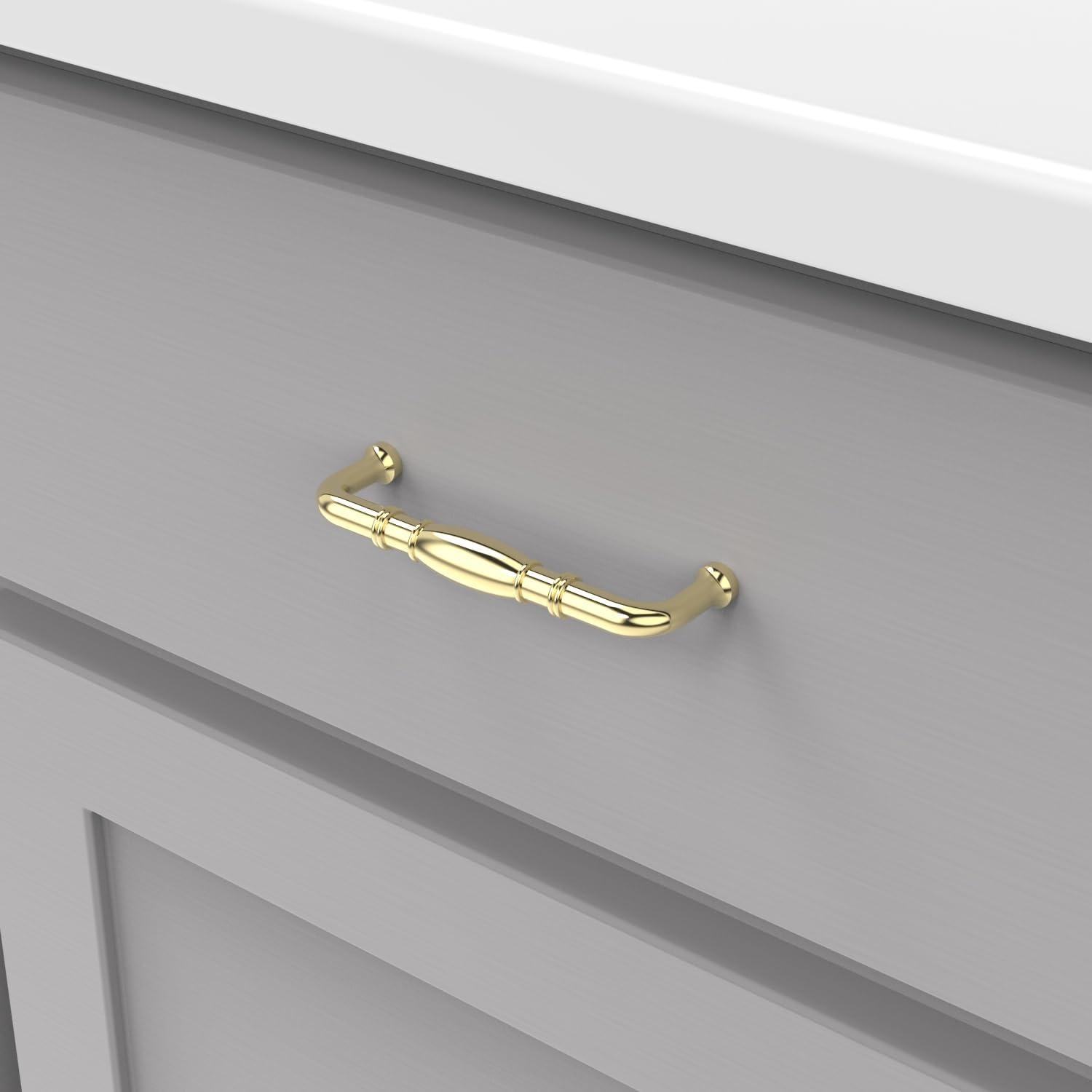 Williamsburg Kitchen Cabinet Handles, Solid Core Drawer Pulls for Cabinet Doors, 3-3/4 Inch (96mm)