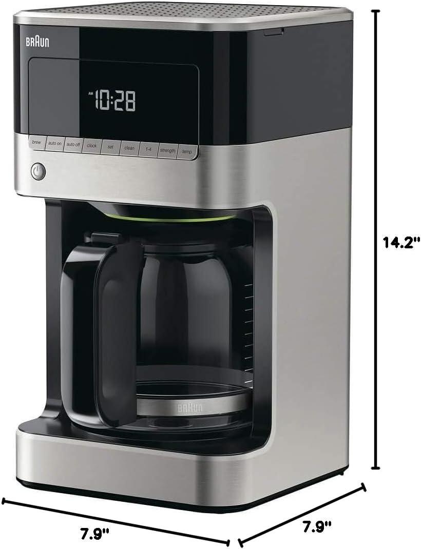 Braun BrewSense 12-Cup Drip Coffee Maker with Brew Strength Selector and Glass Carafe