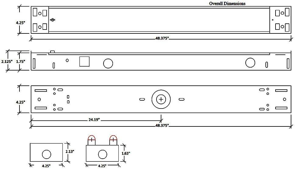 4 ft White LED Strip Light Fixture with 2 Tubes