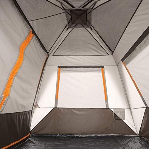 Gray 6-Person Three-Season Instant Cabin Tent with Carry Bag