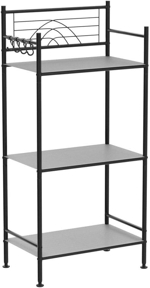 Black Adjustable 4-Tier Metal Wire Storage Shelf